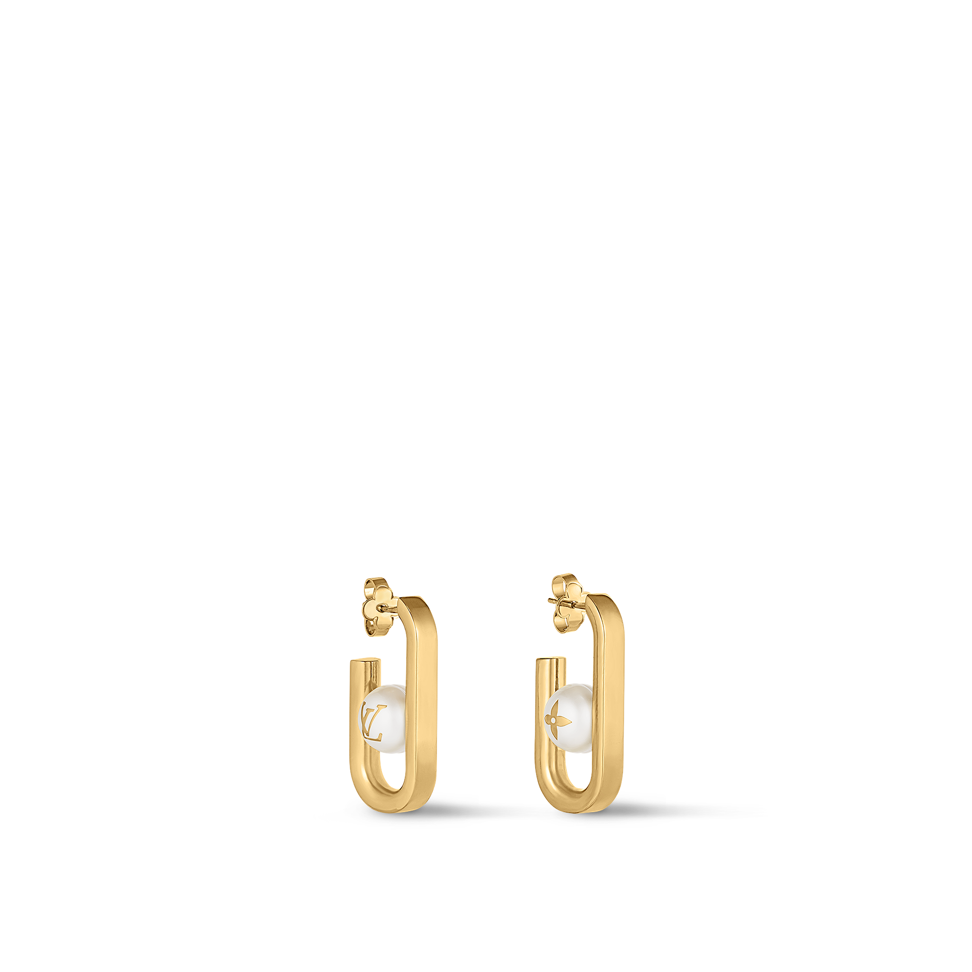 Louis good Vuitton two-tone earrings